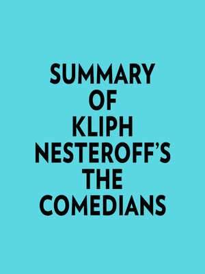 cover image of Summary of Kliph Nesteroff's the Comedians